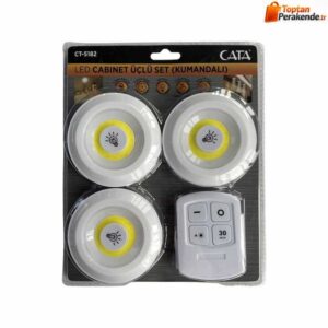 Cata CT-5182 Kablosuz Kumandalı Led Kabin 3Lü Set